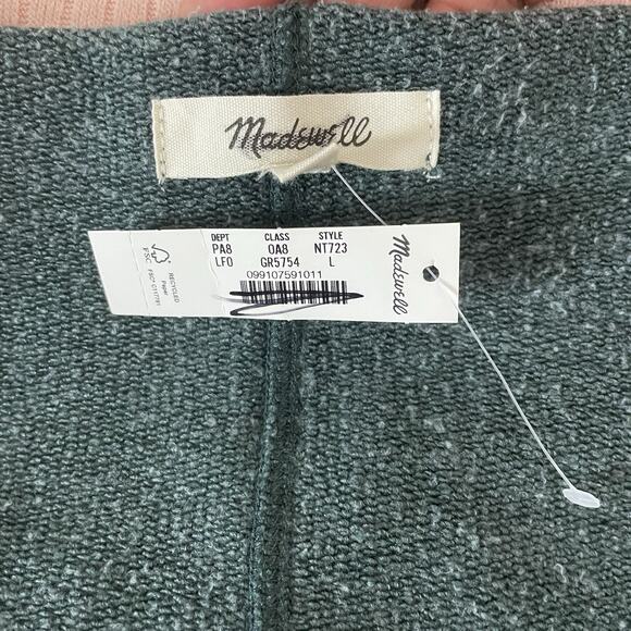 Madewell Long-Sleeve Funnel-Neck Sweatshirt Luxury Forest Large NT723 Athleisure - Picture 3 of 13